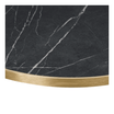 omega round laminate table top_black marble_round detail