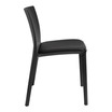 Senna Side Chair - Plastic - Stackable - Black_cushioned outdoor stacking chair_comfortable outdoor stacking chair_side view