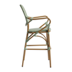Brittany Bar Stool_wicker bar stool_french bistro wicker bar stool_vintage wicker bar stool_pastel green colour_side view