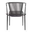 Kendal Rope Arm Chair_Charcoal Grey_commercial rope chair_back view