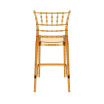 Chiavari Ice  Stacking Bar Stool 65_Amber Transparent_back view