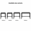 Extrema Black Marble 'Textured' - Black Mid Height Table