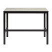 Extrema Cement 'Textured' - Black Mid Height Table_Rectangle fornt view