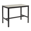 Extrema Cement 'Textured' - Black Mid Height Table_Rectangle