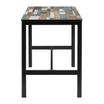 Extrema Driftwood - Black Mid Height Table_79x79cm