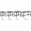 Extrema Driftwood - Black Mid Height Table in 4 sizes: 60x60cm, 69x69cm, 79x79cm, 119x69cm