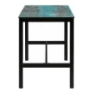 Extrema Vintage Teal 'Smooth' - Black Mid Height Table