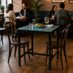 Extrema Vintage Teal 'Smooth' - Black Mid Height Table
