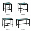 Extrema Vintage Teal 'Smooth' - Black Mid Height Table