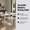 Air Dining Table 140 Rect in a modern indoor dining room setting – Versatile Modern Dining Table