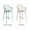 Denver Bar Stool in 2 colours: Retro Light Blue, Retro White