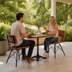 Duke Dining Set in an outdoor covered patio environment