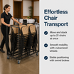 Trolley For Ronda Stacking Chair in an event space or community hall interior – Effortless Chair Transport