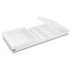Flow Dining Table - White Aluminium - White HPL Top - 230x80cm on a white background