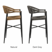 Atlantic Stacking Bar Stool in 2 colours: Natural, Dark Grey