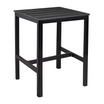 EKO Black Square Mid Height Aluminium Troy Table - Black Top