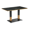 Omega Complete Dining Table - Black Marble with Boston Black/Gold Base