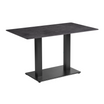 Extrema Complete Dining Table - Metallic Anthracite with Anzio Black Base