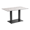 Extrema Complete Dining Table - Mixed Terrazzo with Anzio Black Base