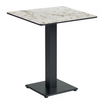 Extrema Complete Dining Table - White Carrara Marble with Anzio Black Base