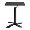 Extrema Complete Dining Table - Metallic Anthracite with Spaceguard Black Flip Top Base