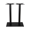 Boston Base - Black Fluted Large Rect - Mid Height - Front Image