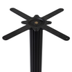 Boston Base - Black Fluted Small Square with Radius Edges - Mid Height - Top Image