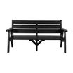 EKO - 3 Seater Park Bench - Black - Front Image