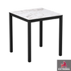Extrema White Carrara Marble - Black Dining Table - 179x69cm - Main Image