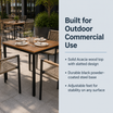 Hardy Complete - Paris Base in an outdoor cafe or patio scene – Built for Outdoor Commercial Use