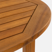 Hardy Dining Table - 110cm Diameter Round – macro detail of acacia wood and oiled finish