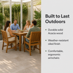 Hardy Square Dining Set - 1no. Table and 4no. Armchairs in an outdoor patio or conservatory scene – Built to Last Outdoors