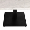 White Carrara Marble Complete Coffee Table - Boston Black Fluted Base