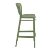Portofino Bar Stool 75 - Olive Green - Side Image
