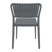 Portofino Stacking Side Chair - Dark Grey - Back Image