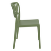 Portofino Stacking Side Chair - Olive Green - Side Image