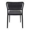 Portofino Stacking Side Chair - Black - Back Image