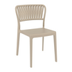 Portofino Stacking Side Chair - Taupe - Front Image