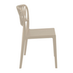 Portofino Stacking Side Chair - Taupe - Side Image