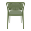 Portofino Stacking Side Chair - Olive Green - Back Image