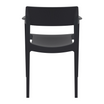 Tulum Stacking Armchair - Black - Back Image