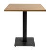 Omega Complete Square Restaurant Dining Table - Oak With Boston Sleek Base_front