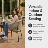 Holt Arm Chair - Natural Weave in a modern indoor or outdoor setting – Versatile Indoor & Outdoor Seating
