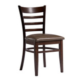 Sheldon Side Chair - Medium Brown - Upholstered in Vintage Brown_Classic Restaurant Dining Chair_Cafe Chair