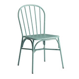 Denver Side Chair - Vintage Blue - Alu Frame_metal cafe chair