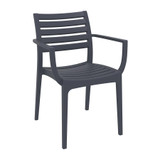 Artemis Armchair - Plastic - Stackable - Dark Grey