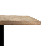 Rustic Solid Oak Table Top_Square_Commercial Table Top_Bars_Restaurants_Pubs_Contract Rustic Oak Table Tops_Edge View