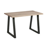 HARDWICK 'A' DINING TABLE - BLACK - WHITE OAK_120cm x 70cm