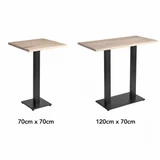 Windsor Bar Height Table - Extra White in 2 sizes: 70cm x 70cm, 120cm x 70cm