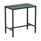 Extrema_Laminate_Poseur_Table_Vintage teal_Bar Height Table_Rectangle